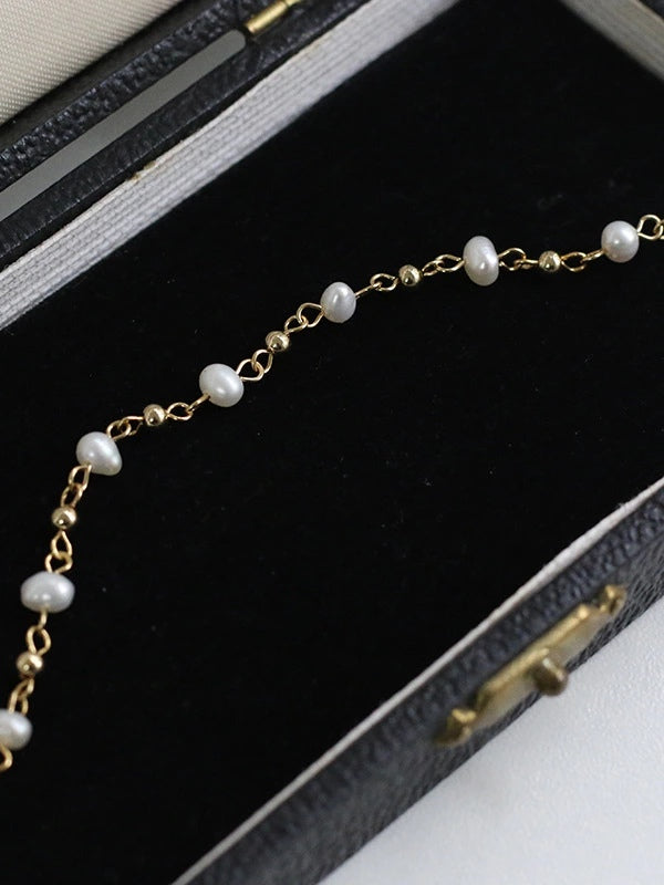 Kira Kiras | Women's High Quality Unique Agatha Pearl Chain Bracelet