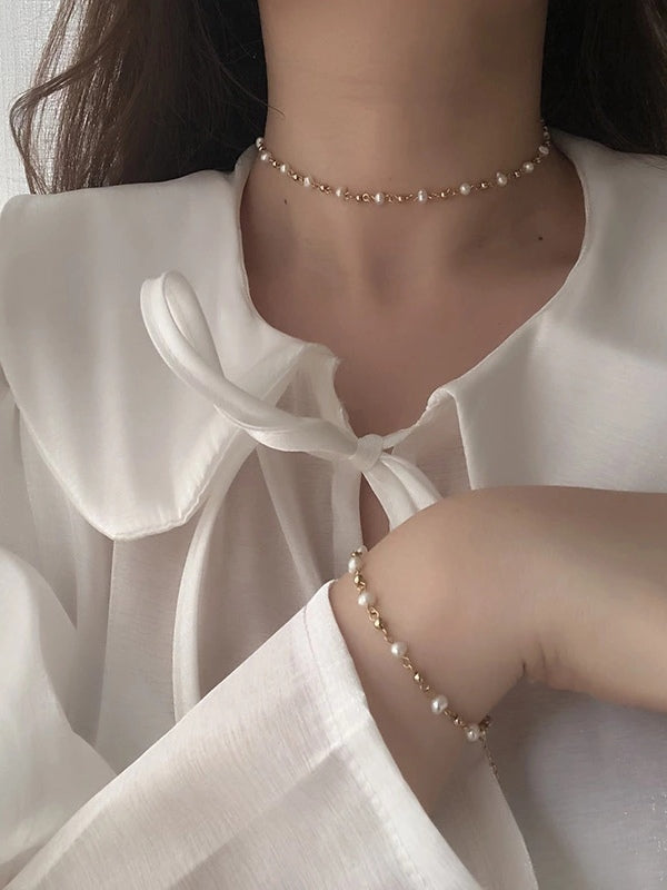 Kira Kiras | Women's High Quality Unique Agatha Pearl Chain Bracelet