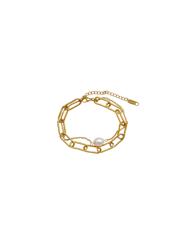 Jaxine Pearl Chain Bracelet